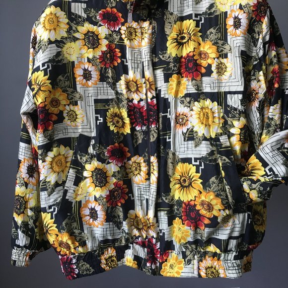FUDA International Floral Silk Bomber Jacket - Picture 2 of 7